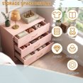 thumbnail image 3 of Ubesgoo 3 Drawer Dresser, Modern Storage Chest with Spacious Drawers, Pink Bedroom Dresser Organizer Cabinet for Bedroom, Living Room and Home Office, 3 of 8
