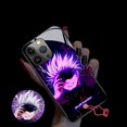thumbnail image 1 of Funda de teléfono con botón de encendido y apagado para IPhone, carcasa bonita con Flash Led para IPhone 14, 13, 12, 11 Pro, X, XS, Max, XR, 7, 8 Plus, SE, dibujos animados luminosos, Jujutsu Kaisen Fivean unisex, 1 of 2