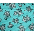 thumbnail image 4 of oneOone Polyester Lycra Aqua Blue Fabric Leaves & Floral Artistic Sewing Material Print Fabric By The Yard 56 Inch Wide, 4 of 4