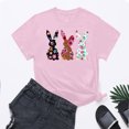 thumbnail image 2 of VBTAPA 2025 Summer Tops for Women Happy Easter T Shirt Cute Bunny Eggs Graphic Tees Casual Holiday Short Sleeve Tees Top Today's Sales Pink XXL, 2 of 6