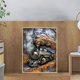 thumbnail image 2 of Arte de la Pared de Metal 3D Simulado Arte de la Placa de Metal Protección Solar Impermeable para la Decoración Colgante de la Pared de Hierro Forjado Decoración de la Pared de Metal, 2 of 6