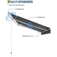 thumbnail image 7 of Rugerasy 10x8FT Retractable Awning,Waterproof Patio Awning,Sun Shade Awning with Manual Crank Handle,Aluminum Frame for Deck,Gray, 7 of 7