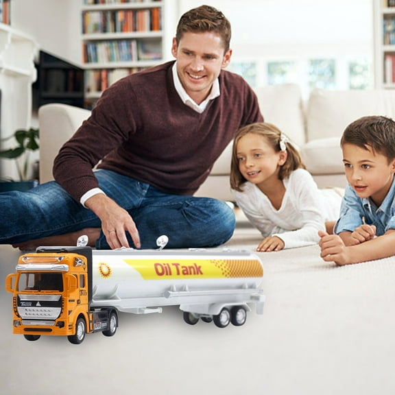 BotaniNest Oil Tank Transport Car Vehicle Pull Back Model Kids Toy Table Decor City Transport Vehicles Garbage Truck /Tanker Truck /Express Delivery Truck