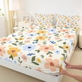 thumbnail image 3 of Homewish Cherry Blossoms Teens Bed Sheets, Kawaii Flower Floral King Sheets, Rustic Farmhouse Sheet Set, Breathable Home Decor, 4 Pieces, 3 of 7