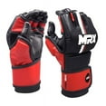 thumbnail image 2 of MMA Gloves for Grappling Sparring, with Open Ventilated Palm, Martial Arts Mitts Suitable for Men Women, Sports Training, Muay Thai, Punching Bag Gloves and Kickboxing| Black Red L/XL, 2 of 5