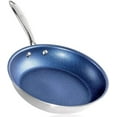 thumbnail image 1 of Granitestone 10-Inch Nonstick Frying Pan Tri-Ply Stainless Steel Blue Skillet, 1 of 6