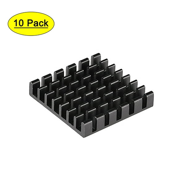 Electronic Radiators Heatsink for MOS GPU IC Chip Black 25 x 25 x 5 mm 10pcs