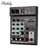 Muslady M-4U Portable 4-Channel BT Mixing Console Digital Audio Mixer Built-in Reverb Effects +48V Phantom Power 3-band EQ DC 5- Power Supply for Recording DJ Network Live Broadcast Karaoke
