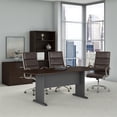thumbnail image 2 of 79W x 34D Racetrack Oval Conference Table in Mocha Cherry - Engineered Wood, 2 of 6
