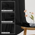 thumbnail image 5 of YEAHOME Black Sheer Curtains 95 inches Long - Home Decoration Grommet Airy & Lightweight Elegant Window Treatments with Light Filtering for Bedroom/Living Room (2 Panels, W52 x L95), 5 of 7