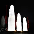 thumbnail image 2 of GKNET Natural Morocco Selenite Crystal Tower Lamp Natural Healing Light w/ USB Cord-Yellow ( Single Color )-6cm, 2 of 9
