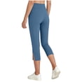 thumbnail image 6 of OGLCCG Tween Girls Capri Leggings with Slits Stretch Yoga Capris Pants High Waisted Gym Workout Cropped Tights with Pockets 5-15 Years, 6 of 8