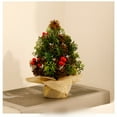 thumbnail image 6 of Pre-Decorated Mini Christmas Tree for Tabletop, Artificial Potted Xmas Tree with Ornaments for Office Desk, Home, and Holiday Centerpiece Displays, 6 of 6