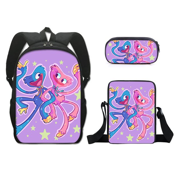 CILKS ® Bolsa Escolar De Tres Piezas Poppu Playtime Bobbi's Game Time Mochila De Animación De Dibujos Animados Estudiante De Escuela Primaria Y Secundaria B04245