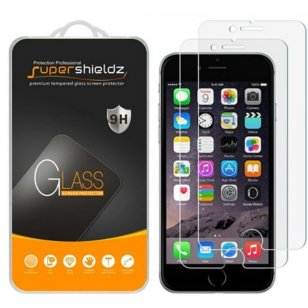 [2-Pack] Apple iPhone 8 Plus / iPhone 7 Plus Tempered Glass Screen Protector, Supershieldz Anti-Scratch, Anti-Fingerprint, Bubble Free [3D Touch (Best Tempered Glass Screen Protector For Iphone X)