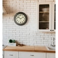 thumbnail image 6 of 18 Inch Retro Wall Clock Silent,Accurate Time,Big Numbers,Quartz,Analog,Black, 6 of 6