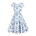 thumbnail image 1 of Fankiway Femmes Confortable Été Manches Courtes Col Rond Vintage Régulière Robe de Soirée Robes d'Été pour les Femmes Robes Grande Taille Dégagement, 1 of 5