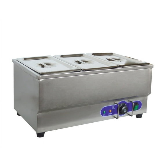 TECHTONGDA Electric Commercial Bain-marie Buffet Food Warmer Steam Table 3-Pan