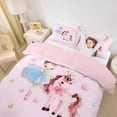 thumbnail image 3 of Erosebridal Pink Unicorn Animal Twin Bedding,Kawaii Ballet Girls Colorful Cute Loves Duvet Cover Set For Kids,Reversible Pink 2pcs,No Comforter, 3 of 6