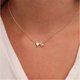 thumbnail image 2 of 2024 2pcs 2024 Fashion Tiny Heart Dainty Initial Necklace With Letter Name Choker Necklace For Women Pendant Jewelry Accessories Gift--V-Product code W, 2 of 5