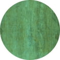 thumbnail image 1 of Ahgly Company Indoor Round Oriental Turquoise Blue Industrial Area Rugs, 4' Round, 1 of 4