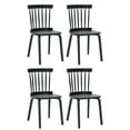 thumbnail image 4 of Hassch 4 Pack Wood Chairs, Farmhouse Dining Chair for Kitchen, Living Room, Easy Assembly, Black, 4 of 7