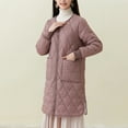 thumbnail image 1 of Birdeem Manteau Chaud pour Femmes avec Poches Col Rabattu Longue Veste Parkas d'Hiver, 1 of 1