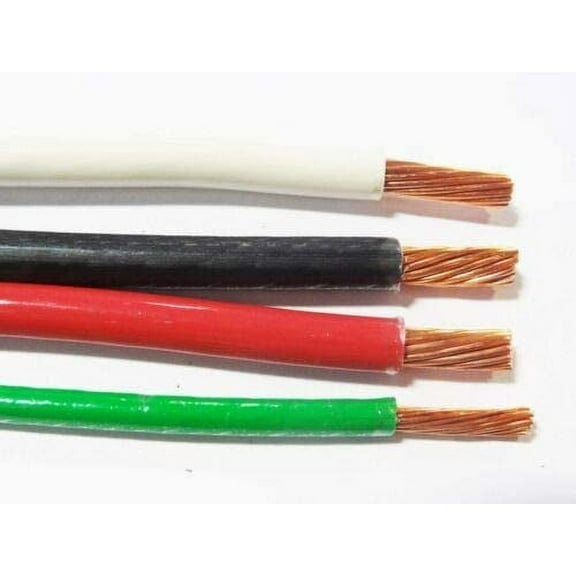 THHN THWN 6 AWG Gauge 30 ft Ea Black White RED Copper Wire   30 8 AWG Green Building Wire
