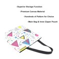 thumbnail image 3 of FORMRS Womens Canvas Tote Bag with Zipper Inner Pocket Shoulder Handbag, Pink Simple Shapes, 3 of 7