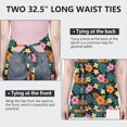 thumbnail image 6 of Pioneer Flower Floral Print Pattern Apron for Women and Men, Cotton Linen Waterproof with Pockets, Adjustable, 33x27 Inch for Kitchen, Gardening, BBQ, Salon, 6 of 6