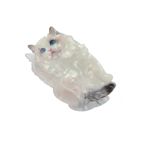 Vocoste 1 Pc Lovely Cat Hair Clips for Home Beige Brown