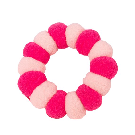Mightlink Cat Collar Colorful Plush Ball Adjustable Neck Wear Rainbow Color Anti-bite Anti-lick Pet Soft Collar Dog Post Surgery Protective Collar Pet Supplies