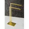 thumbnail image 2 of Kingston Brass SCC8007 31.75 in. Edenscape Pedestal Dual Towel Rack, Brushed Brass, 2 of 3