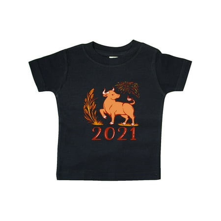 

Inktastic 2021 Chinese New Year Ox Gift Baby Boy or Baby Girl T-Shirt