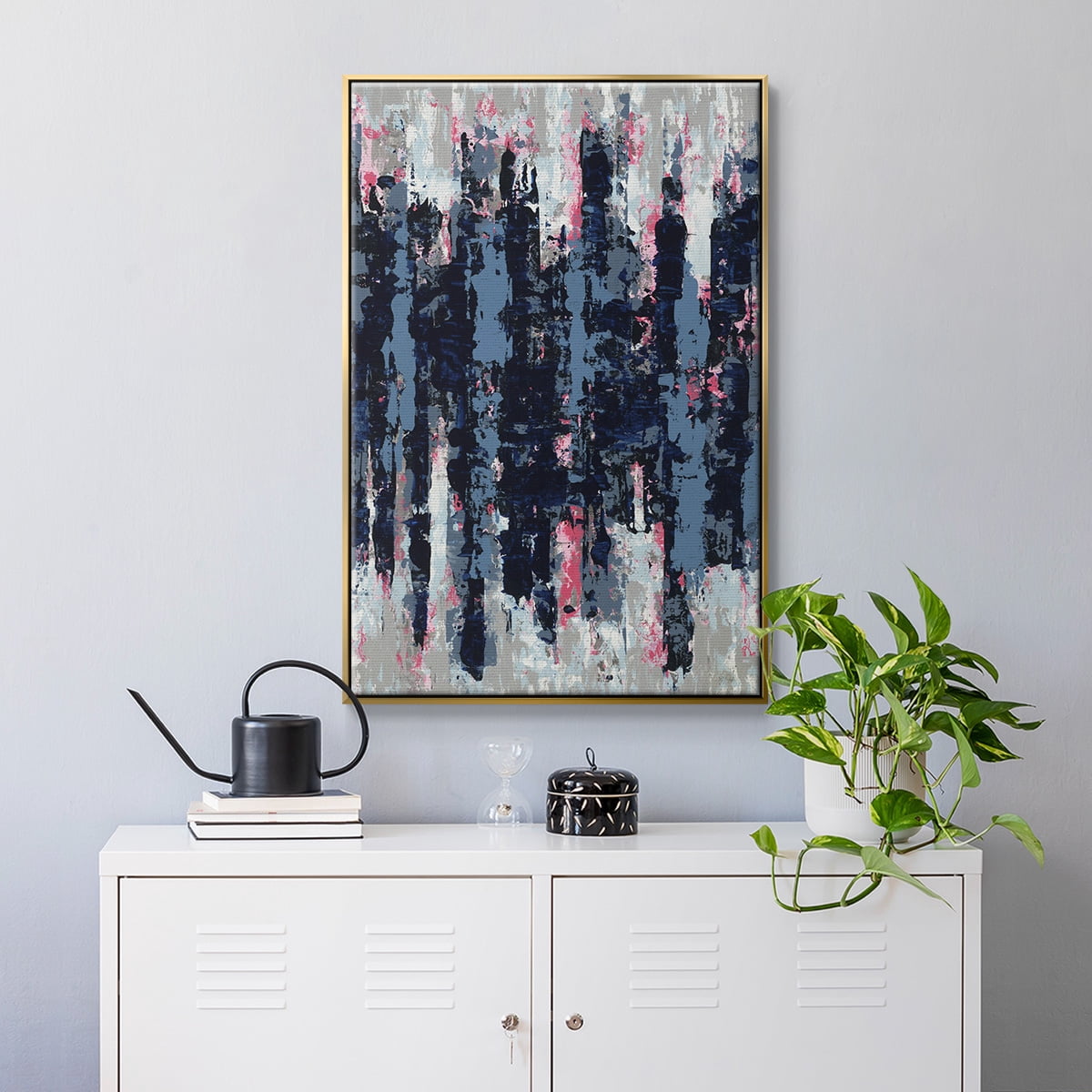 Veiled Heat Framed Premium Gallery Wrapped Canvas - Ready to Hang - 17 x 25 - Gold Floating Frame
