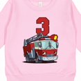 thumbnail image 3 of Inktastic 3rd Birthday Fire Truck Toddler Sweatshirt, 3 of 4