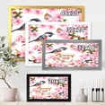 thumbnail image 4 of Designart 'Tea Cup Birds and Pink Flowers' Traditional Framed Art Print, 4 of 4