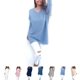 thumbnail image 4 of Minnieouse Solid V-neck Sweater Skin Friendly Autumn Fashionable Tops Loose Blouse Long-sleeve Winter Girls Portable Sweaters Type5 NO5, 4 of 6