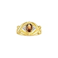 thumbnail image 1 of RYLOS Bagues pour Femmes Bague en Or Jaune 14K XOXO Câlins et Baisers Bague Pierre Précieuse 7X5MM et Diamant Juin Quartz Fumé Bijoux Taille 10, 1 of 7