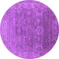 thumbnail image 1 of Ahgly Company Indoor Round Oriental Purple Industrial Area Rugs, 3' Round, 1 of 4