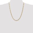 thumbnail image 4 of 14K Yellow Gold Figaro Chain Necklace 24 inch 4.5 mm Concave Open with Lobster Clasp, 4 of 4