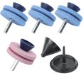 thumbnail image 1 of Afilador de cuchillas para cortadora de césped con piedra de afilar de doble capa de 4 piezas con afilador de cuchillas para potencia, 1 of 4