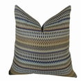 thumbnail image 1 of Plutus Zig Along Indigo Handmade Pillow, (20" x 30" Queen), 1 of 4