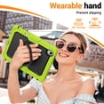 thumbnail image 3 of for Samsung Galaxy Tab S11 Case 11 inch, 360 Rotating Shockproof Cover with Stand, Handle, Shoulder Strap (SM-X730/X736B), Lime, 3 of 7