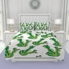 GZHJMY Duvet Cover Sets Full Size, Green Mexican Cactus Soft Microfiber Comforter Protector Set 3 PCS(1 Duvet and 2 Pillow Shams) Bedding Set 80x90 in