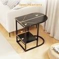 thumbnail image 3 of Gymax 2PCS C-Shaped Side Table Compact 2-tier Storage End Table for Small Space Black, 3 of 10