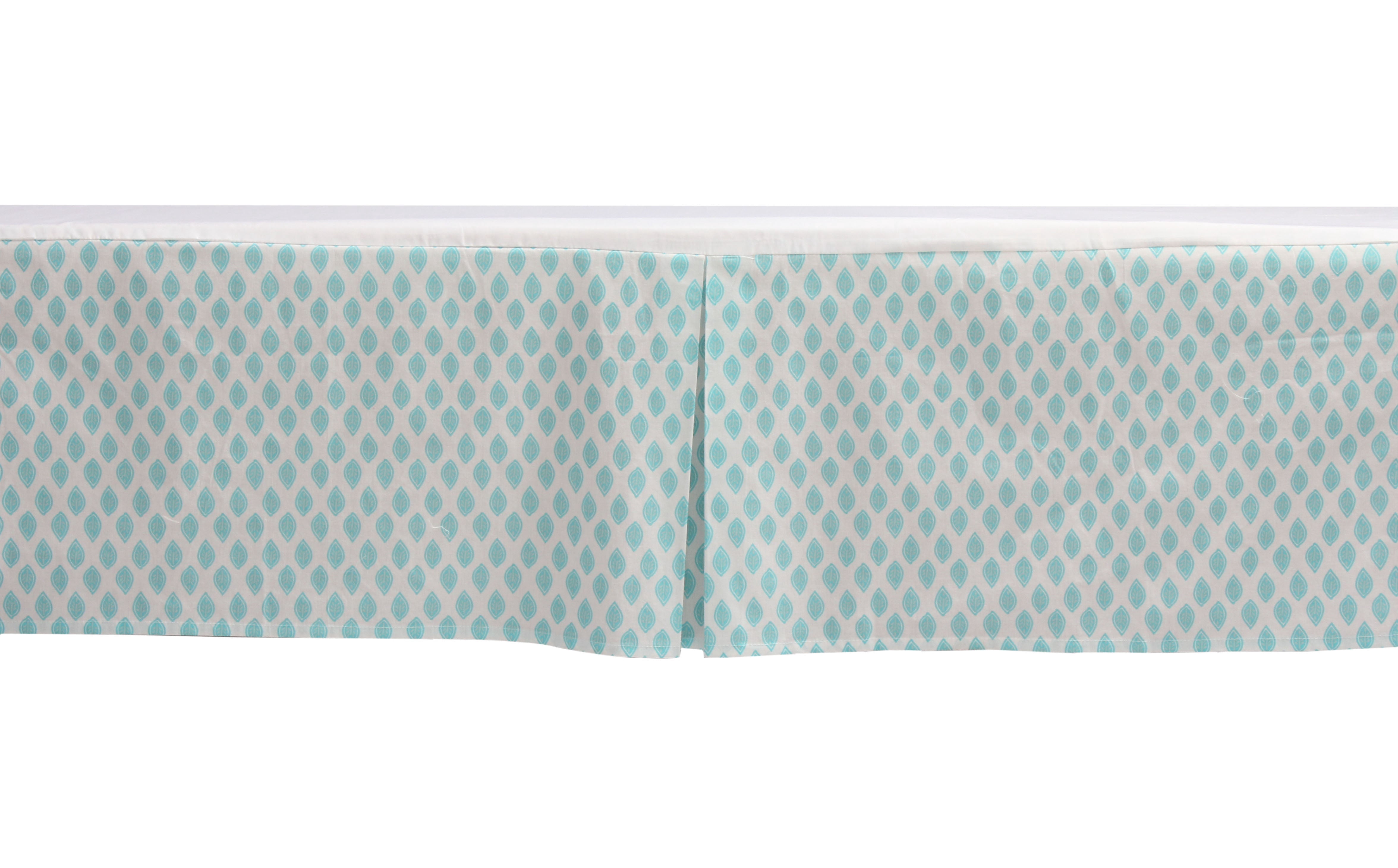 Bacati - Multiple Options of Crib or Toddler Bed Skirt or Dust Ruffle 100% Cotton Percale, Paisley Isabella Purple/Lilac/Aqua