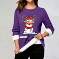 thumbnail image 2 of WEAIXIMIUNG Sweatshirts Courts pour Femmes Grande Taille Pull Thermique à Manches Longues Col Rond avec Poche, 2 of 5
