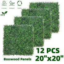 12PCS 20"x20" Artificial Boxwood Panels,Boxwood Hedge Wall Panels,Artificial Grass Backdrop Wall, Privacy Hedge Screen UV Protected for Outdoor Indoor Garden Fence Backyard