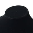 thumbnail image 4 of 1pc Bust Plastic Covered with Velvet Necklace Display Stands Black 18x19x17cm, 4 of 4